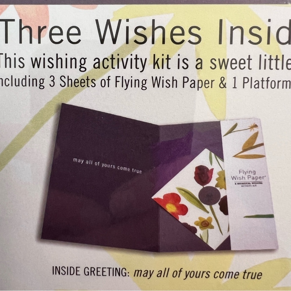 Flying Wish Paper "A Wish Is a Dream Ready to Bloom" Greeting Card Kit - Picture 5 of 6